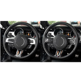 Maxbell Carbon Fiber Steering Wheel Trim Stickers for Ford Mustang 2015 2016 2017