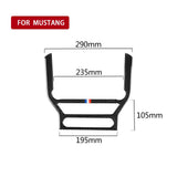 Maxbell Carbon Fiber Car Console AC CD Cover Trim Sticker for Ford Mustang 15 16 17