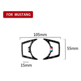 Maxbell Carbon Fiber Headlight Switch Speaker Trim Sticker for Ford Mustang 15 16 17