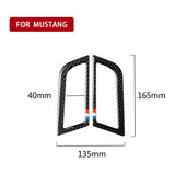 Maxbell Carbon Fiber Air Outlet Vent Trim Sticker for Ford Mustang 2015 2016 2017