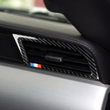Maxbell Carbon Fiber Air Outlet Vent Trim Sticker for Ford Mustang 2015 2016 2017