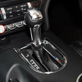 Maxbell Carbon Fiber Gearshift Strip Frame Trim Stickers for Ford Mustang 2015-2017