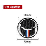 Maxbell Carbon Fiber Car Central Air Outlet Trim Sticker for Ford Mustang 15 16 17