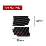 Maxbell Carbon Fiber Car Handle Door Bowl Inner Trim Sticker for Ford Mustang 15-17
