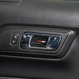 Maxbell Carbon Fiber Car Handle Door Bowl Inner Trim Sticker for Ford Mustang 15-17