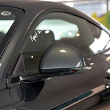 Maxbell Carbon Fiber Car Rearview Mirror Trim Sticker for Ford Mustang 2015 2016 17