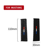 Maxbell Carbon Fiber Car Console Inner Cover Trim Sticker for Ford Mustang 15 16 17