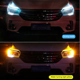 Maxbell 2x Flexible Tube LED Strips Daytime Turn Signal Lights 30cm White+Yellow