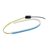 Maxbell 2x Flexible Tube LED Strips Daytime Turn Signal Lights 30cm White+Yellow