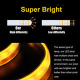 Maxbell 2x Flexible Tube LED Strips Daytime Turn Signal Lights 30cm Deep Blue+Yellow