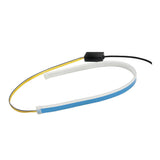 Maxbell 2x Flexible Tube LED Strips Daytime Turn Signal Lights 30cm Deep Blue+Yellow