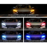 Maxbell 2x Flexible Tube LED Strips Daytime Turn Signal Lights 30cm Deep Blue+Yellow