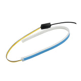 Maxbell 2xFlexible Tube LED Strips Daytime Turn Signal Lights 45cm White+Yellow