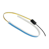 Maxbell 2xFlexible Tube LED Strips Daytime Turn Signal Lights 45cm White+Yellow