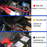 Maxbell 2xFlexible Tube LED Strips Daytime Turn Signal Lights 45cm Deep Blue+Yellow