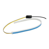 Maxbell 2xFlexible Tube LED Strips Daytime Turn Signal Lights 45cm Pink+Yellow