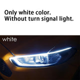 Maxbell 2xFlexible Tube LED Strips Daytime Turn Signal Lights 60cm White+Yellow