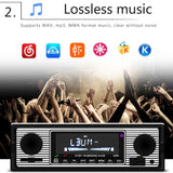 Max Maxb 12V 1 Din Bluetooth Vintage Car Radio MP3 Player Stereo USB AUX Classic