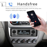 Max Maxb 12V 1 Din Bluetooth Vintage Car Radio MP3 Player Stereo USB AUX Classic