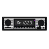Max Maxb 12V 1 Din Bluetooth Vintage Car Radio MP3 Player Stereo USB AUX Classic