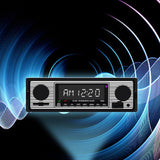 Max Maxb 12V 1 Din Bluetooth Vintage Car Radio MP3 Player Stereo USB AUX Classic
