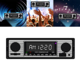 Max Maxb 12V 1 Din Bluetooth Vintage Car Radio MP3 Player Stereo USB AUX Classic