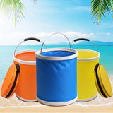 Maxbell 13L Canvas Portable Folding Bucket for Wash Car Fishing Equipment  Blue
