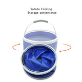Maxbell 13L Canvas Portable Folding Bucket for Wash Car Fishing Equipment  Blue