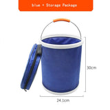 Maxbell 13L Canvas Portable Folding Bucket for Wash Car Fishing Equipment  Blue