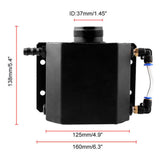 Maxbell 1L Aluminum Radiator Coolant Overflow Bottle Recovery Water Tank Reservoir