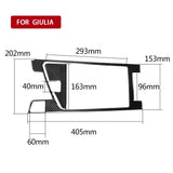 Maxbell Car Center Console Armrest Box Decorative Frame for Alfa Romeo Giulia 17-19