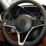 Maxbell Carbon Fiber Steering Wheel Cover Case Trim Sticker for Alfa Romeo Giulia