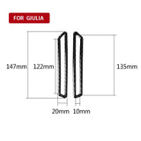 Maxbell Carbon Fiber Auto Air Outlet Cover Case Trim Sticker for Alfa Romeo Giulia