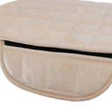 Maxbell 1x Car Seat Winter Anti Slip Cushion Soft Breathable Seat Cover Supplies Beige
