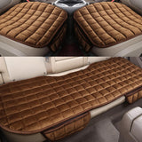 Maxbell 1x Car Seat Winter Anti Slip Cushion Soft Breathable Seat Cover Supplies Brown