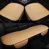Maxbell Car Auto Rear Seat Covers Breathable PU Leather Anti-Slip Car Seat Beige