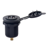 Maxbell Motorcycle Car Refitted 5V 4.8A Dual USB Aperture Car Charger Blue Light