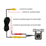 Maxbell Car Rear View Reverse Backup Camera Parking Night Vision HD 170 Deg 8led
