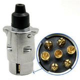 Maxbell Trailer 7-Pin Plug Round Wiring Lights Tow Caravan Truck Boat 12V