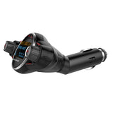 Maxbell Black Car LCD Display Bluetooth FM Transmitter USB Charger Song Player 2.1A