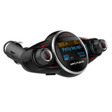 Maxbell Black Car LCD Display Bluetooth FM Transmitter USB Charger Song Player 2.1A