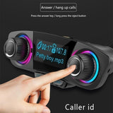 Maxbell 1.3" Car LED Display Bluetooth FM Transmitter Aux Modulator MP3 Player 2.1A