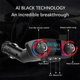 Maxbell 1.3" Car LED Display Bluetooth FM Transmitter Aux Modulator MP3 Player 2.1A