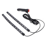 Maxbell 1 Pieces 12 LED Car Auto Strip Light Decorative Lamps Interior Blue Light
