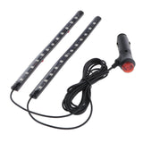 Maxbell 1 Pieces 12 LED Car Auto Strip Light Decorative Lamps Interior Blue Light
