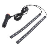 Maxbell 1 Pieces 12 LED Car Auto Strip Light Decorative Lamps Interior Blue Light