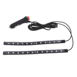 Maxbell 1 Pieces 12 LED Car Auto Strip Light Decorative Lamps Interior Blue Light