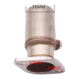 Maxbell 3" Stainless Pipe to 2.5" 2 bolt Flange Reducer w/ o2 bung Downpipe Exhaust