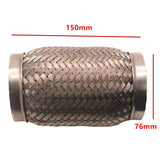 Maxbell Stainless 3"x 6" Flexi Pipe Flexible Exhaust With Internal Corrugated Pipe