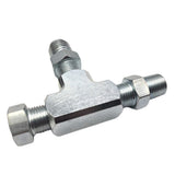 Maxbell Adapter Fitting 3 Way 1/8" NPT IFF to 4AN Plug Oil Feed Pressure Sensor